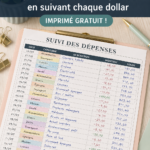 Femme souriante utilisant un modèle de suivi financier
