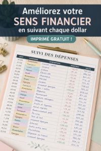Femme souriante utilisant un modèle de suivi financier