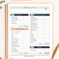 Un visuel chaleureux illustrant un budget familial avec des graphiques et des calculs sur une table