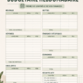 Modèle de budget hebdomadaire à imprimer pour une gestion financière simplifiée