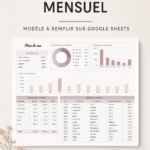 Modèle de suivi des dépenses mensuelles sur Google Sheets