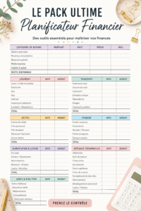 Femme utilisant un planner financier pour organiser son budget