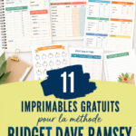 Outils de gestion de budget imprimables sur une table