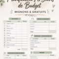 Un ensemble de planificateurs de budget à imprimer avec des designs colorés et attrayants.