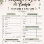 Un ensemble de planificateurs de budget à imprimer avec des designs colorés et attrayants.