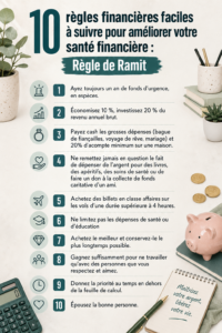 Une femme consulte son budget avec un sourire, symbole d'une gestion financière efficace.