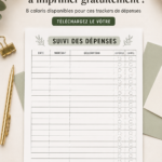 Modèles de suivi de dépenses colorés à imprimer pour une gestion budgétaire efficace