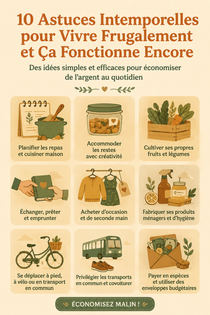 Une femme mettant en pratique des astuces de vie frugales dans sa cuisine.