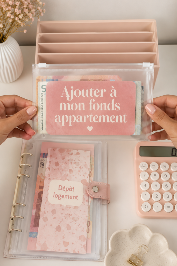 Femme réfléchissant à l'achat de son appartement en consultant son budget
