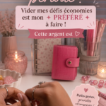 Défis d'épargne créatifs sur un tableau avec des fournitures de bureau