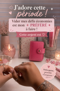 Défis d'épargne créatifs sur un tableau avec des fournitures de bureau