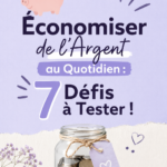 Une femme souriante prenant des notes sur un budget d'économie comme défi