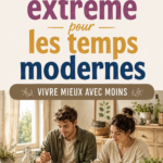 Femme souriante dans une cuisine simple, illustrant la frugalité extrême.