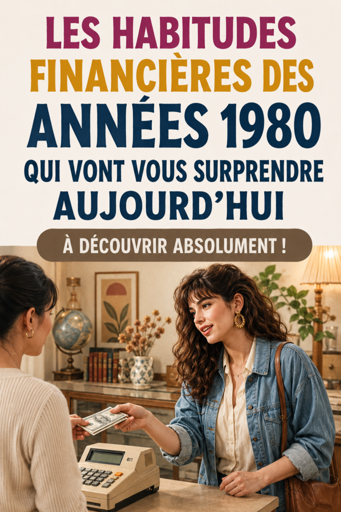 Image représentant des conseils financiers des années 80 avec des objets rétro en arrière-plan.
