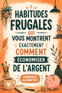 Femme tenant un pot d'épargne avec un sourire satisfait, illustrant un mode de vie frugal.