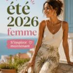 Un ensemble de tenues d'été 2026 pour femme, avec des couleurs vives et des motifs estivaux.