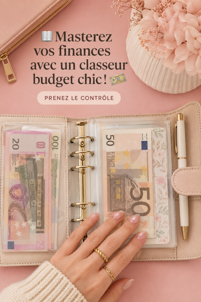 Classeur en cuir élégant ouvert avec des documents financiers à l'intérieur