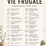 Image d'une femme inspirée par un mode de vie frugal, entourée d'objets du quotidien, économiquement gérés.