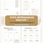 Plus de 100 modèles PDF imprimables gratuits pour tous vos projets créatifs