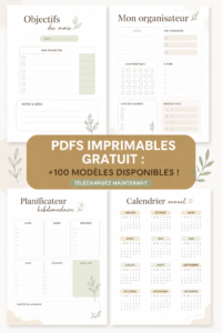 Plus de 100 modèles PDF imprimables gratuits pour tous vos projets créatifs