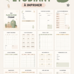 Planificateur étudiant gratuit à imprimer sur une table