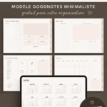 Image d'un planner numérique minimaliste 2026 sur un bureau moderne