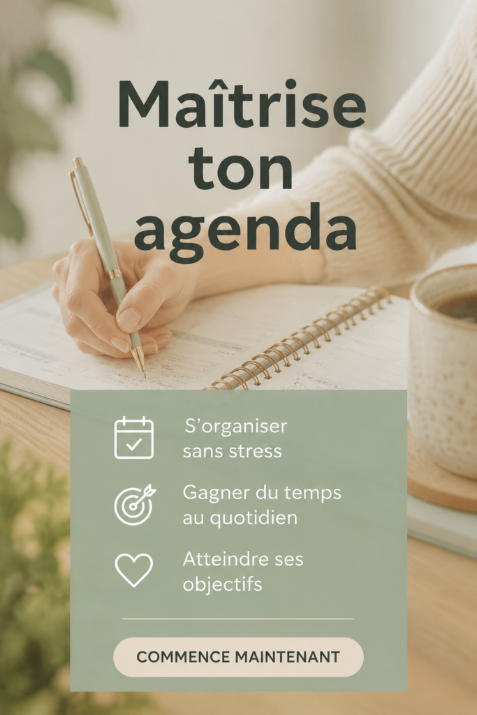 Femme utilisant son agenda pour planifier sa semaine.