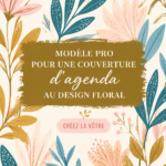 Couverture d'agenda florale créée sur Canva, alliant beauté et organisation.