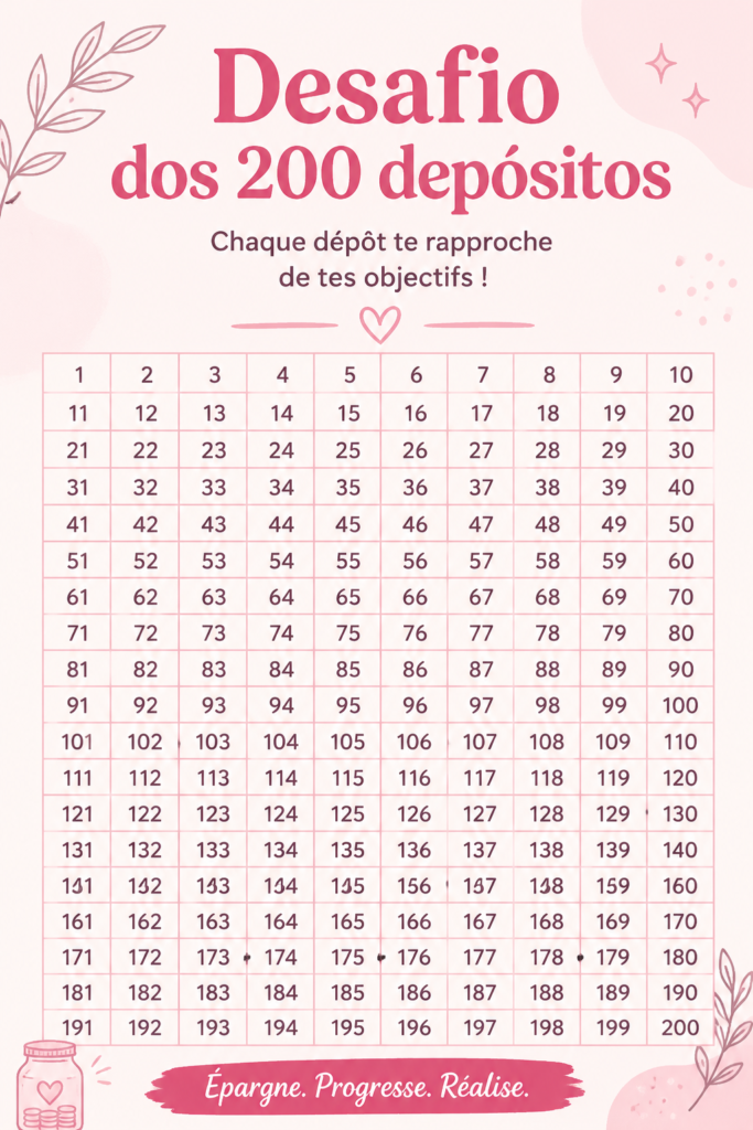 Image inspirante du défi des 200 dépôts avec une femme motivée
