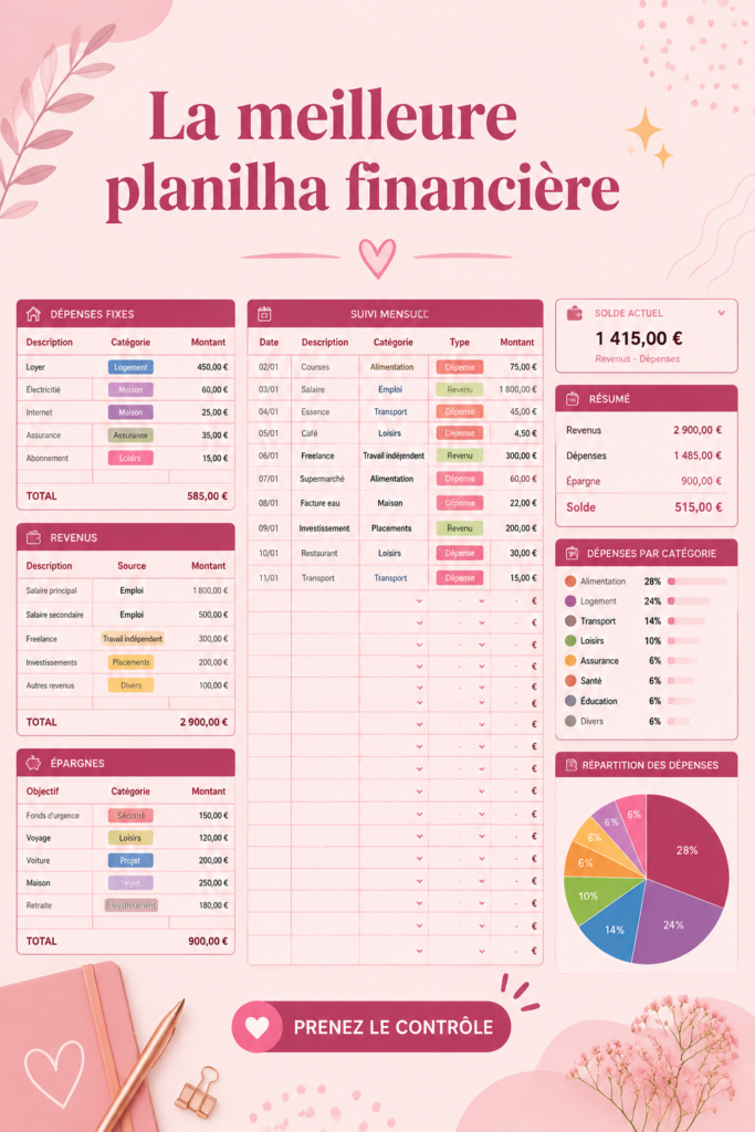 Une feuille de calcul financière ouverte sur un ordinateur, avec des graphiques de budget.