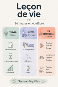 Illustration représentant des leçons de vie inspirantes et réconfortantes