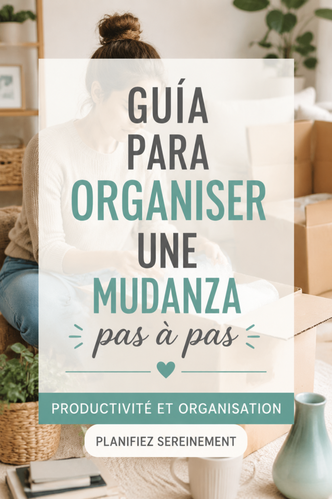 Femme organisant son déménagement, entourée de cartons