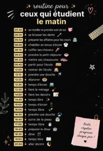 Femme souriante préparant son petit déjeuner dans une cuisine lumineuse, prête pour une journée studieuse.