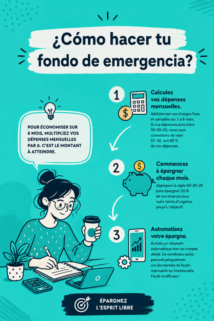 Femme regardant son budget pour créer un fond d'urgence.