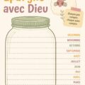 Femme méditant avec un carnet de budget pour harmoniser finances et spiritualité.