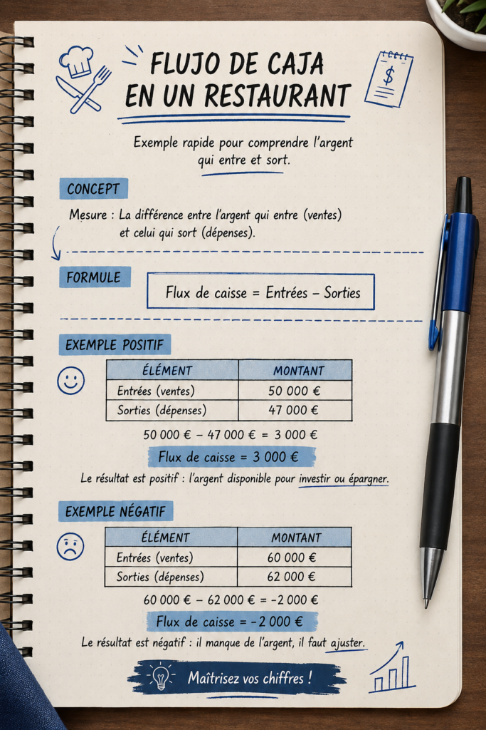 Gérer le flux de trésorerie d'un restaurant de manière efficace.