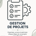 Illustration d'outils de gestion de projets budgétaires, avec des icônes représentant efficacité et organisation