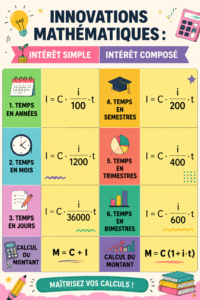Illustration d'une femme utilisant un calculateur pour comprendre l'intérêt composé et simple.
