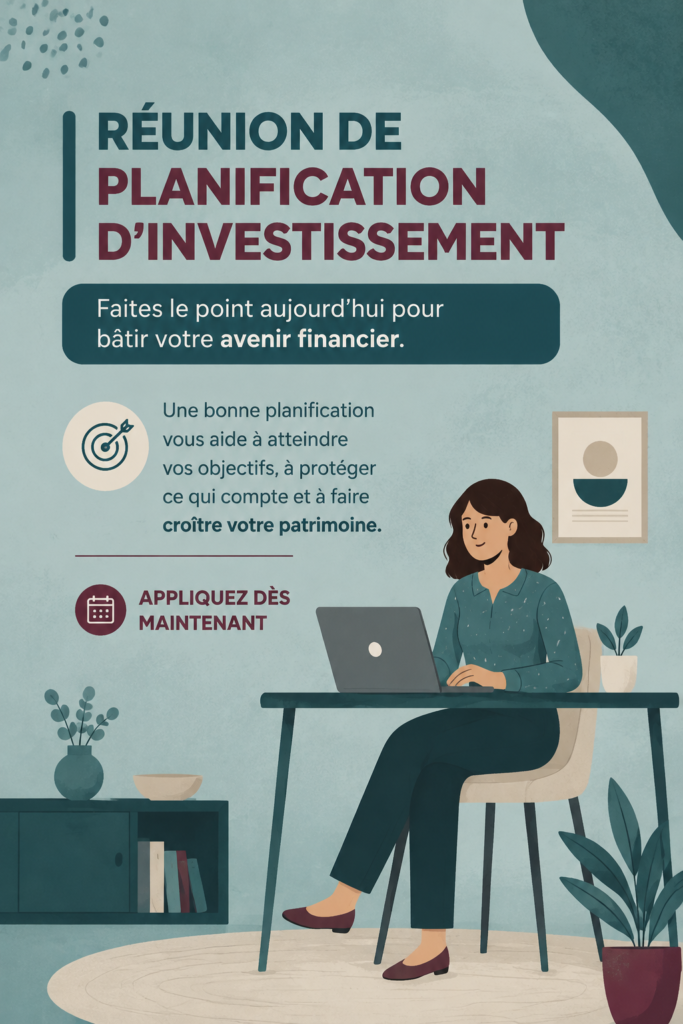 Femme prenant des notes lors d'une réunion de planification financière