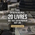 Couverture d'un livre sur l'entrepreneuriat avec des accessoires de bureau, illustrant l'esprit entrepreneurial.