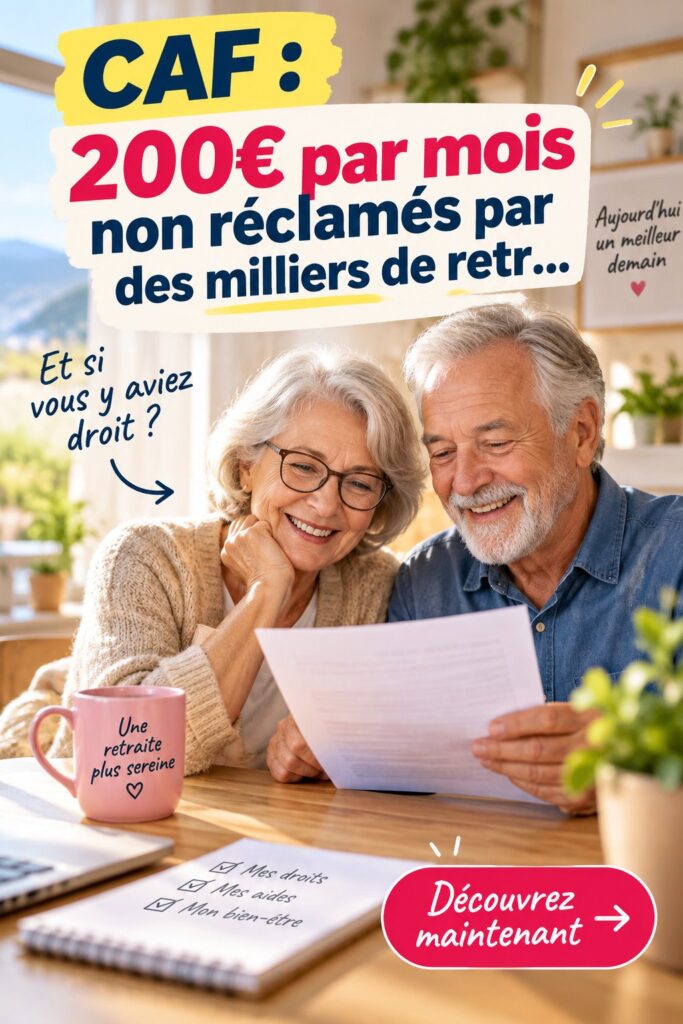 Image d'une femme heureuse découvrant les aides de la CAF pour sa retraite.
