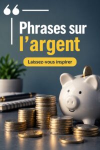 Une citation inspirante sur l'argent sur un fond créatif.