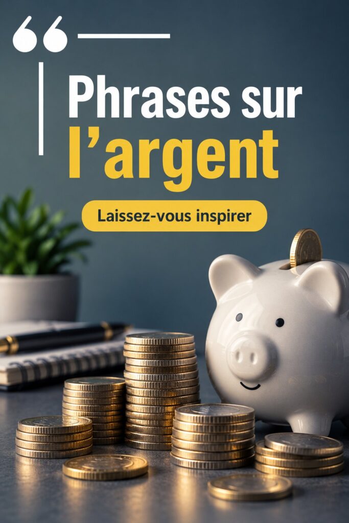 Une citation inspirante sur l'argent sur un fond créatif.