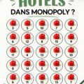 Une vue d'une partie de Monopoly avec des hôtels construits sur le plateau.
