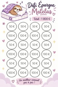 Femme souriante avec un matelas neuf, symbole d'investissement dans le sommeil