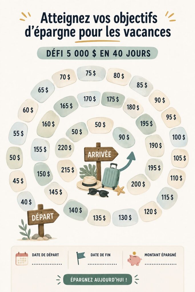 Femme souriante comptant des économies pour ses vacances, représentant l’épargne personnelle