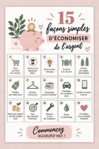 Illustration sur les façons d'économiser de l'argent au quotidien