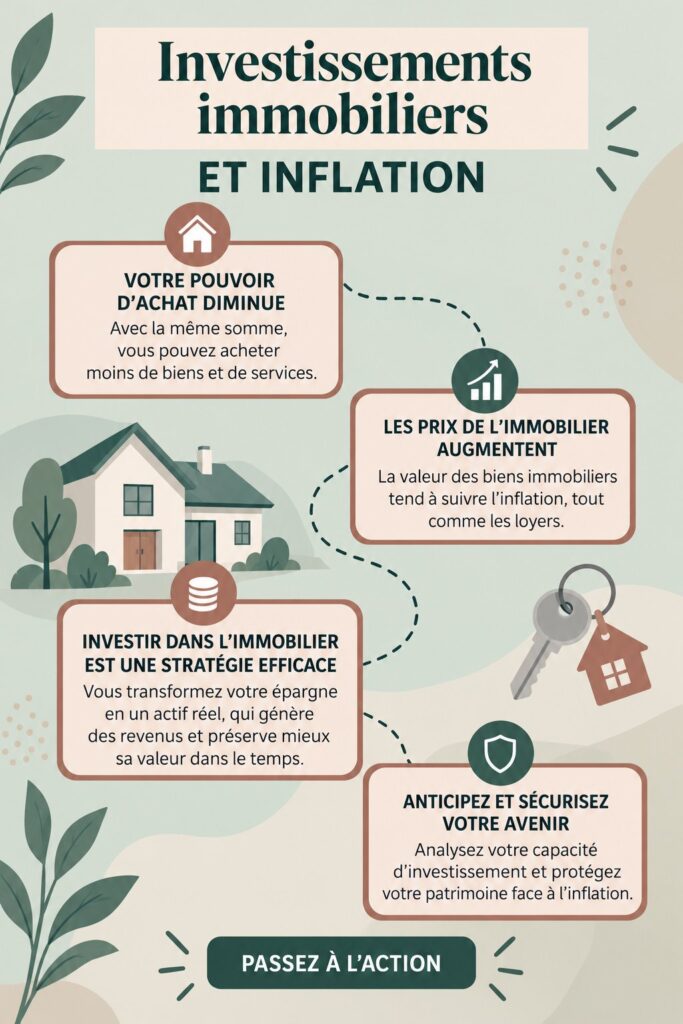 Une femme réfléchissant à des options d'investissement immobilier pendant une période d'inflation.