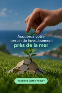 Photo d'un terrain côtier prêt pour l'investissement immobilier