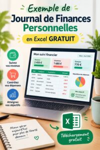 Modèle de journal de finances personnelles en Excel à imprimer